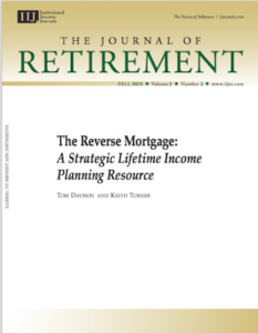 The Reverse Mortgage, A Strategic Lifetime Income Planning Resource ...